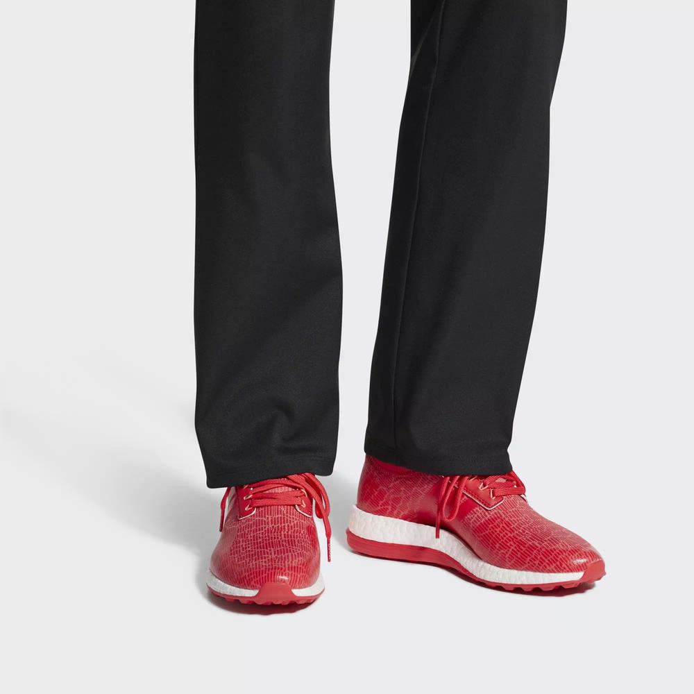 Adidas Pureboost XG Tenis De Golf Rojos Para Mujer (MX-69032)